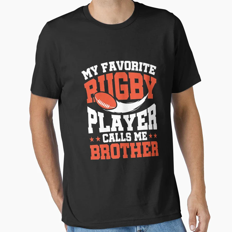 My Favorite Rugby Player Calls Me T-Shirt - Trendy Graphic Men Women