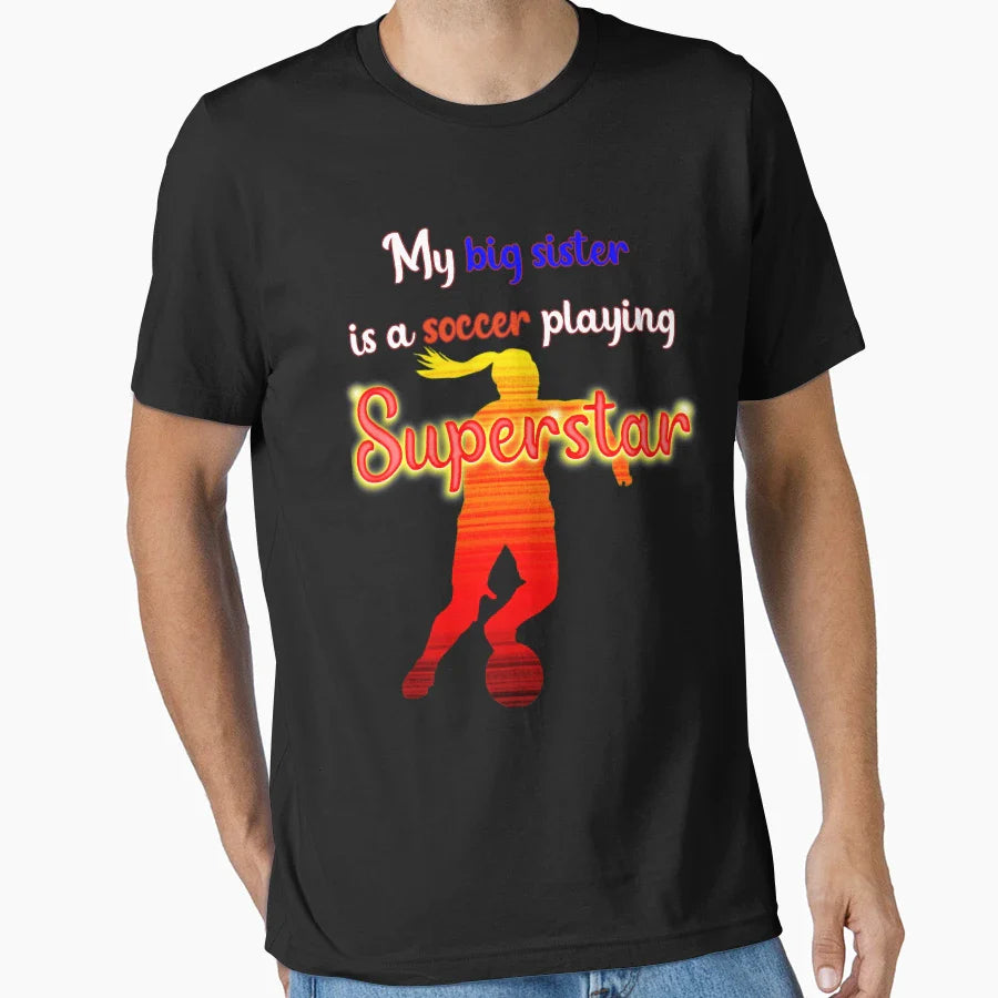 Little Brother Or Little Sister Soccer Fan T-Shirt - Trendy Graphic Unisex