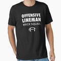 Offensive Lineman Oline Brick Squad T-Shirt - Trendy Graphic Men Women