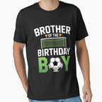 Soccer Brother Birthday Party Soccer T-Shirt - Novelty Apparel Unisex