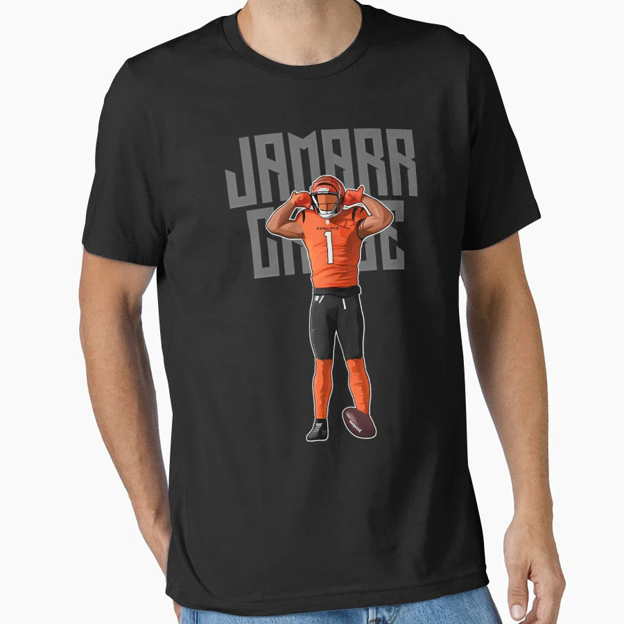 Jamarr Chase Power Celebration 1 Bold T-Shirt - Custom Art Print Unisex