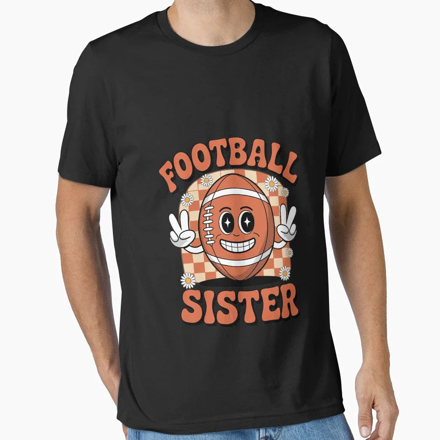 Womens Coquette Bow Football Sister Game T-Shirt - Streetwear Style Unisex