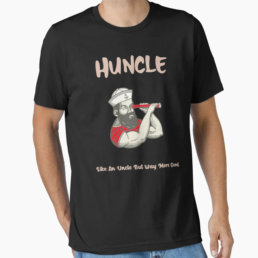 Huncle Red Sailor T-Shirt - Trendy Graphic for Adults