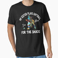 Colorful Softball Sister Here Snacks T-Shirt - Custom Art Print Unisex