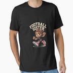 Fun Football Sister Coquette Bow T-Shirt - Fun Novelty Design Men Women
