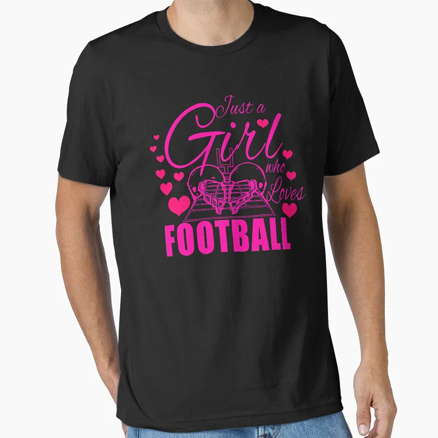 Just Who Loves Football T-Shirt - Graphic Print for Adults