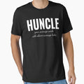 Huncle Funny Uncle Hunk Uncle T-Shirt - Graphic Print for Adults