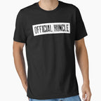 Huncle Funny Uncle Hunk Uncle T-Shirt - Minimalist Print for Adults