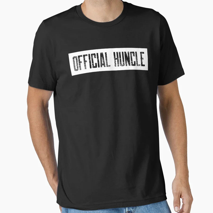 Huncle Funny Uncle Hunk Uncle T-Shirt - Minimalist Print for Adults