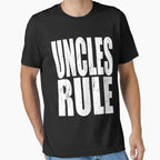 Uncles Rule Uncle Funny T Shirts Funny T-Shirt - Trendy Graphic Unisex