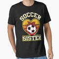 Soccer Sister Heart T-Shirt - Trendy Graphic Unisex