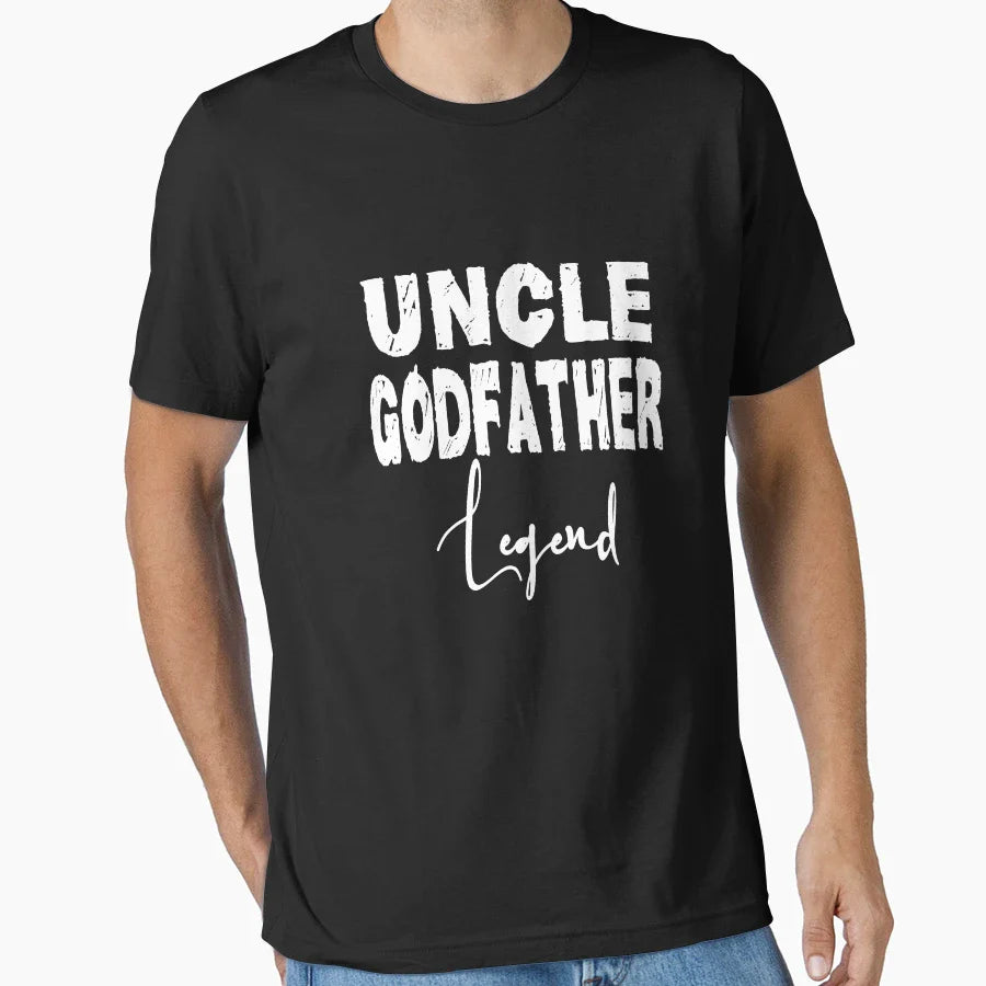 Uncle Godfather Legend T-Shirt - Trendy Graphic Men Women
