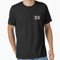 Z S Varsity Initials Varsity Letters T-Shirt - Casual Everyday Wear Unisex