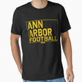 Ann Arbor Football College Town Located T-Shirt - Graphic Print for Adults