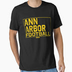Ann Arbor Football College Town Located T-Shirt - Graphic Print for Adults