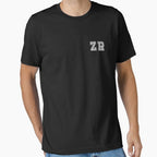 Z R Varsity Initials Varsity Letters T-Shirt - Trendy Graphic Unisex