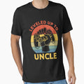 Leveled Up To Uncle Uncle Gift New Uncle T-Shirt - Unique Graphic Unisex
