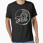 Pastel Tie Dye Soccer Sister Heart T-Shirt - Graphic Print Men Women