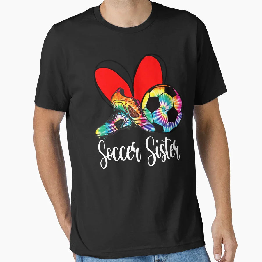 Tie Dye Soccer Sister Game Day T-Shirt - Custom Art Print Men Women