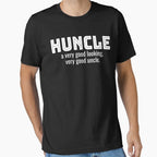 Huncle Funny Uncle Hunk Uncle T-Shirt - Minimalist Print Men Women