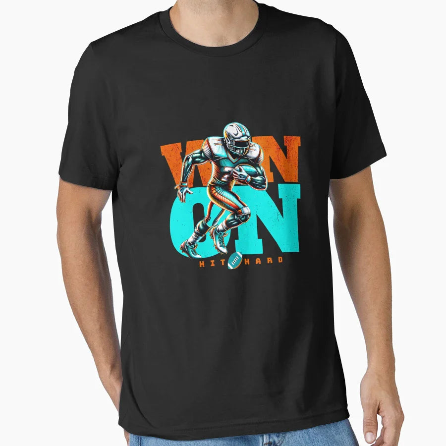 Football Player American Football T-Shirt - Casual Everyday Wear Men Women