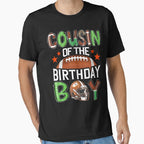 Cousin Birthday Game Day Football T-Shirt - Aesthetic Graphic for Adults