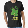 One Lucky Uncle T-Shirt - Minimalist Print for Adults