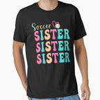 Soccer Sister Polka Dot T-Shirt - Unique Graphic Unisex