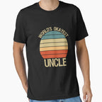 Worlds Okayest Uncle Funny Uncle Gift T-Shirt - Novelty Apparel for Adults