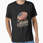 Football Lineman T-Shirt - Custom Art Print for Adults