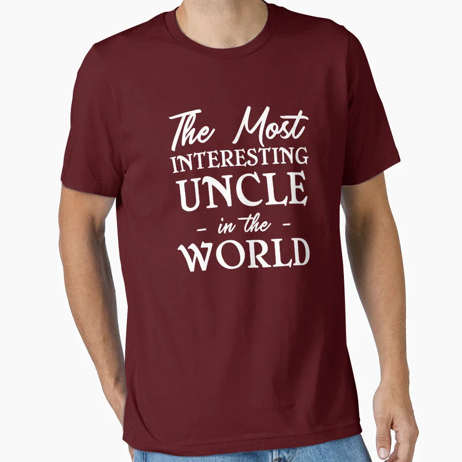 Most Interesting Uncle World T-Shirt - Unique Graphic Unisex