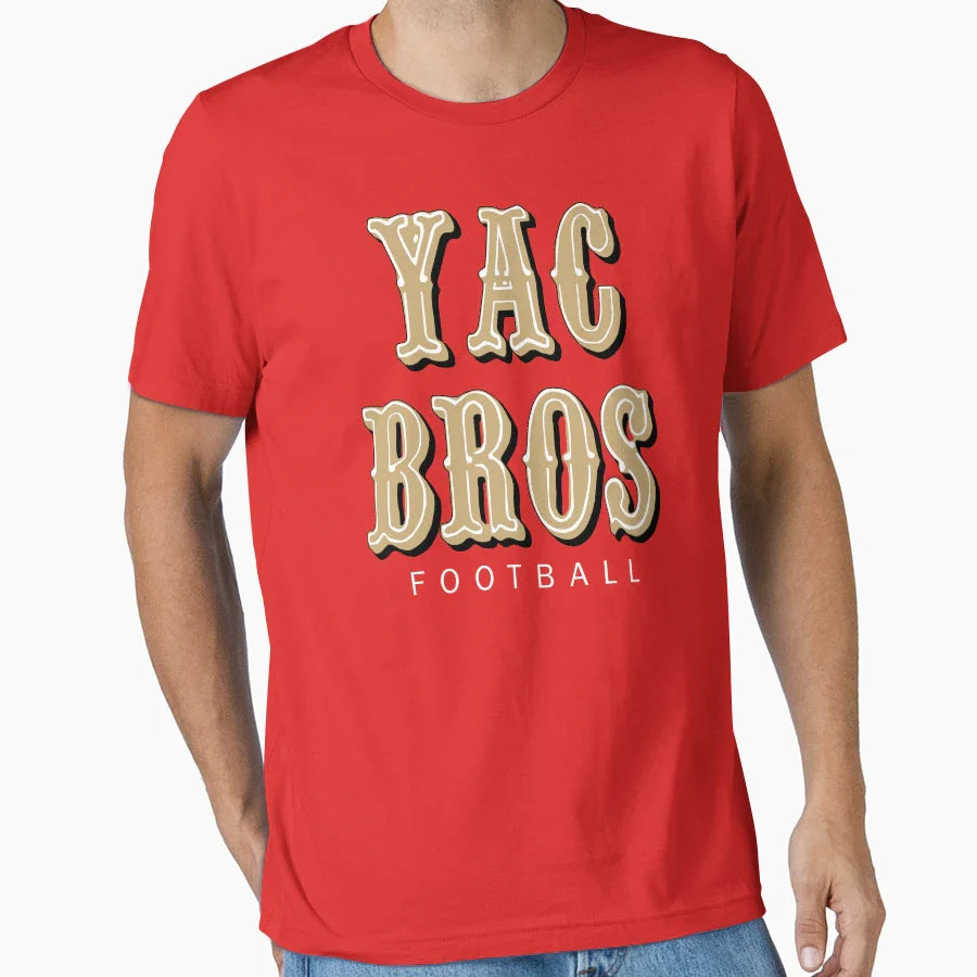 Yac Bros Football T-Shirt - Trendy Graphic Unisex