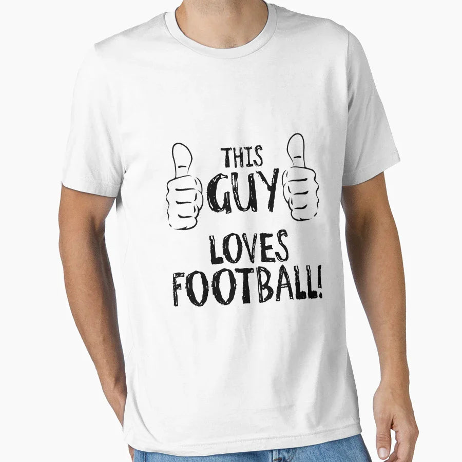 This Guy Loves Football T-Shirt - Graphic Print Unisex