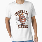 Coquette Bow Football Sister Game Day T-Shirt - Fun Novelty Design Unisex