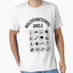 Multifunctional Uncle 16 Icons T-Shirt - Custom Art Print for Adults