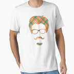 Plaid Head Silhouette T-Shirt - Streetwear Style for Adults