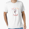 Love Football Soccer Gift Daughter Mom T-Shirt - Minimalist Print Unisex
