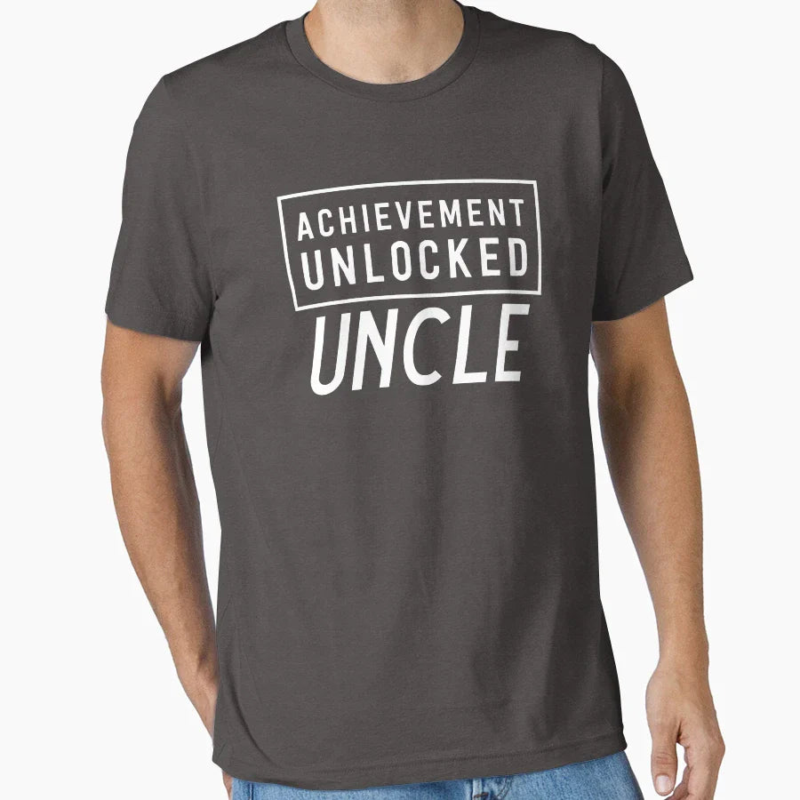 Achievement Unlocked Uncle T-Shirt - Aesthetic Graphic Unisex