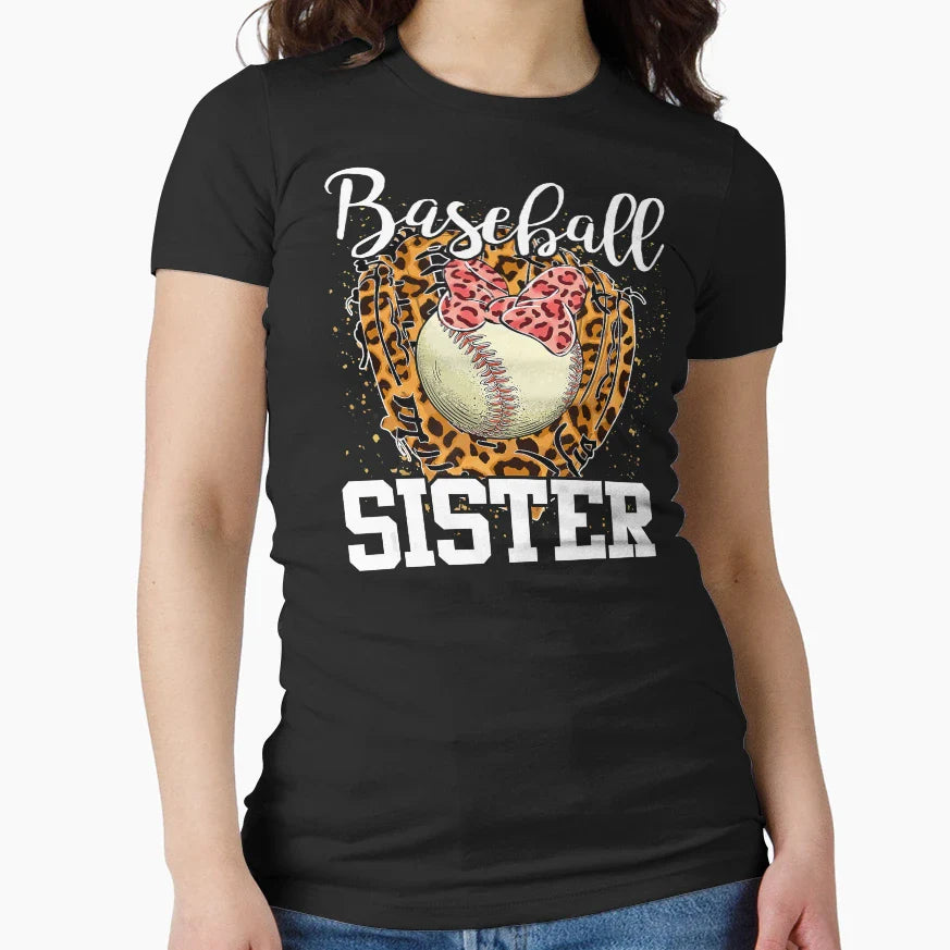 Baseball Sister Mothers Day Baseball T-Shirt - Custom Art Print Men Women