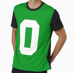 Number 0 Sports Green T-Shirt - Trendy Graphic for Adults