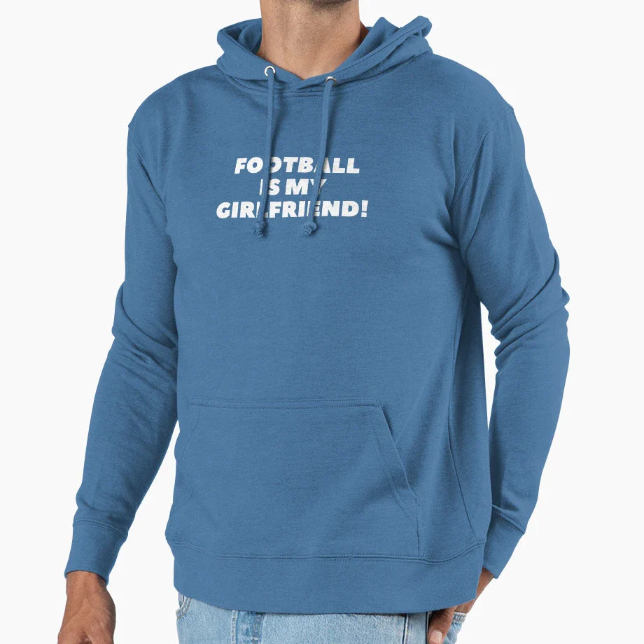Football Is My Girlfriend Football Art Hoodie - Unique Graphic Men Women