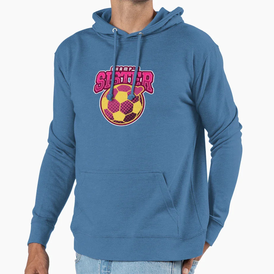 Champs Sister Hoodie - Minimalist Print Men Women