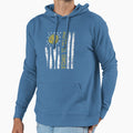 Distressed Usa American Flag Softball Uncle Hoodie - Unique Graphic Unisex