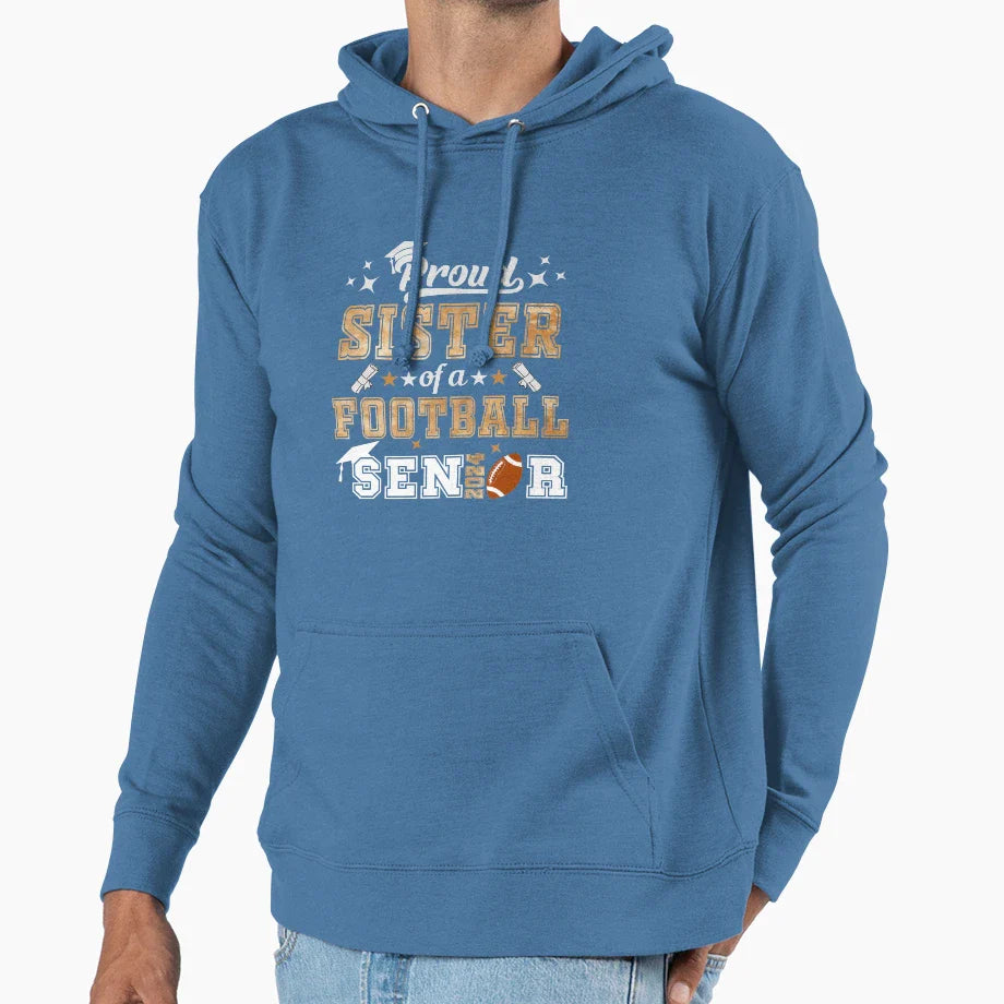 Proud Sister Football Senior 2024 Sister Hoodie - Unique Graphic Unisex