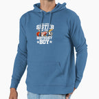 Proud Sister Birthday Basketball And Hoodie - Minimalist Print Men Women