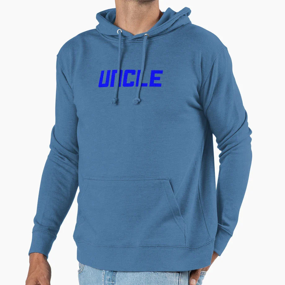 Uncle Blue Bold Hoodie - Fun Novelty Design for Adults