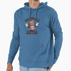 Coquette Bow Football Sister Game Day Hoodie - Aesthetic Graphic Unisex