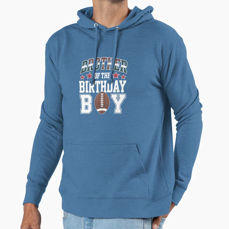 Brother Birthday Game Day Football Hoodie - Graphic Print Men Women