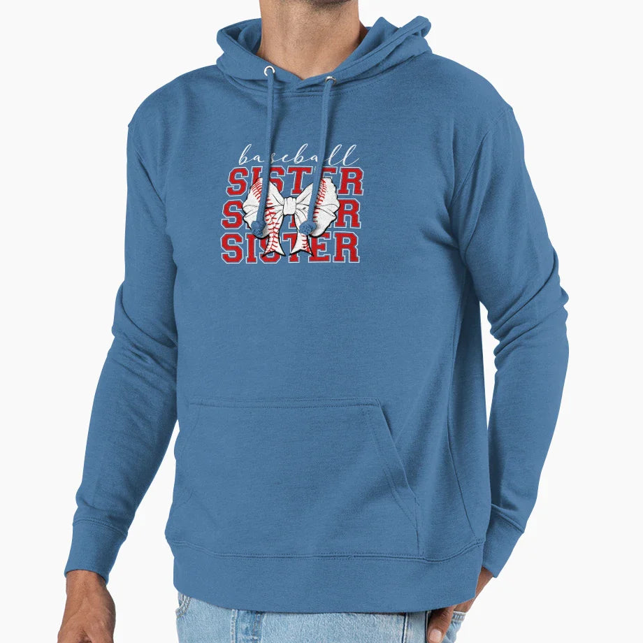 Baseball Sister Hoodie - Fun Novelty Design Unisex