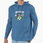 Brother Birthday Soccer Player Hoodie - Minimalist Print for Adults